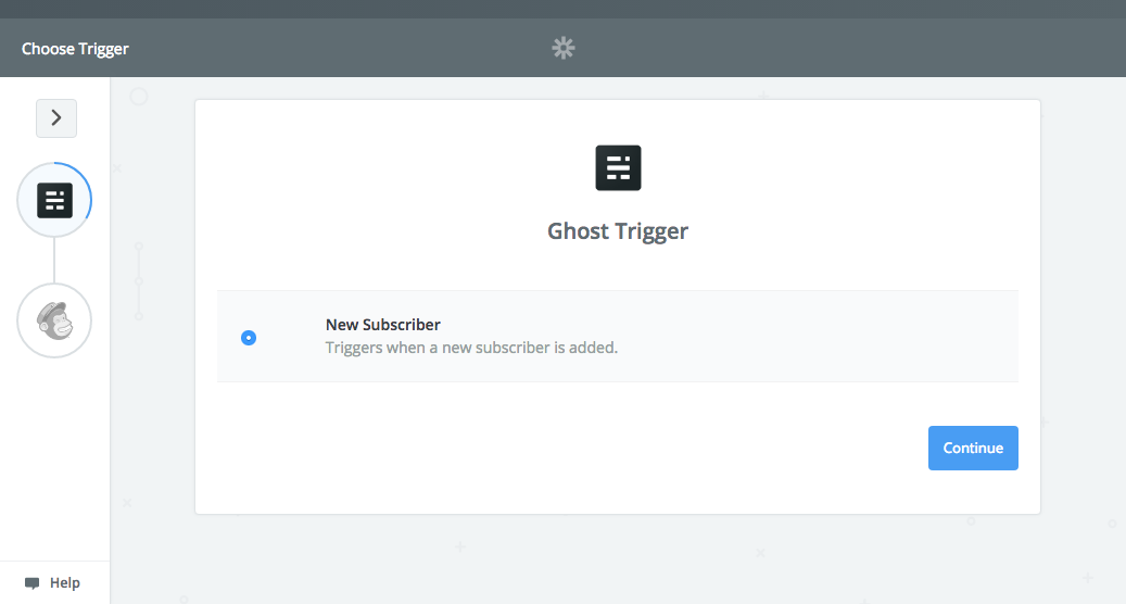 Zapier Ghost trigger selection